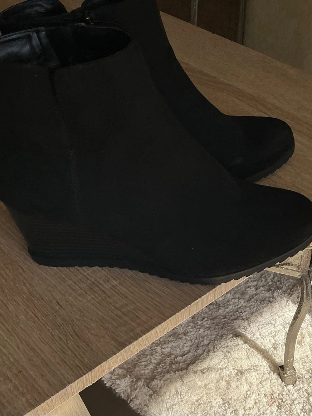 Style & Co. Black Suede Ankle Booties